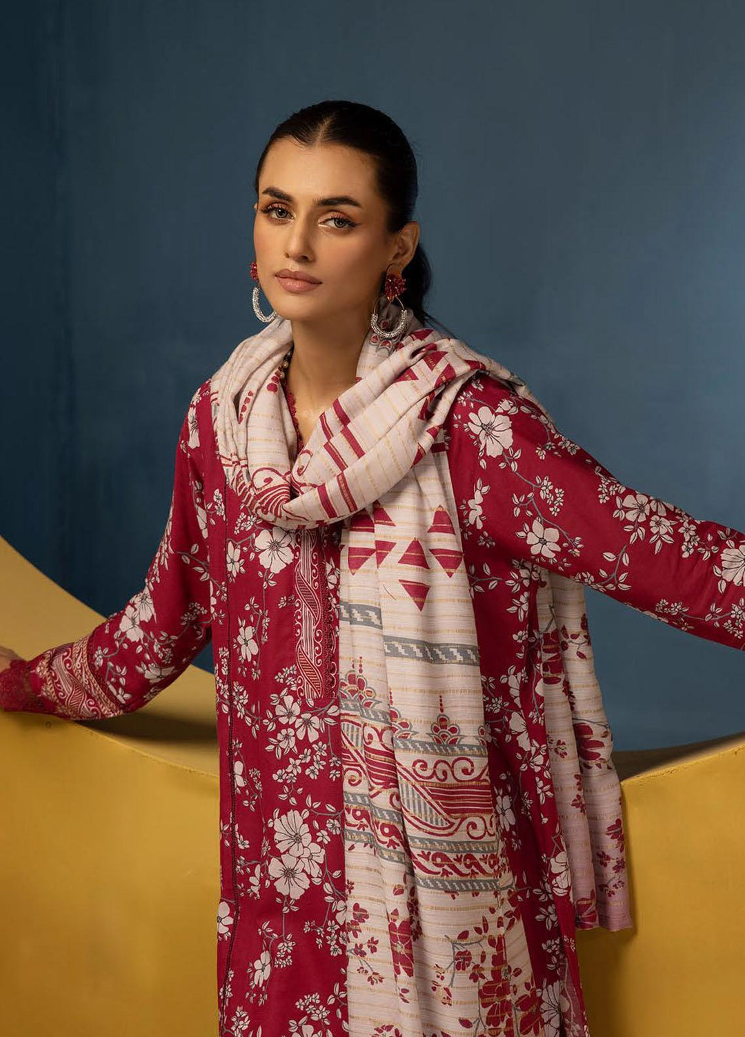 Zarki's By Riaz Arts Printed Khaddar Suits Unstitched 3 Piece RA23ZK D-02 - Winter Collection