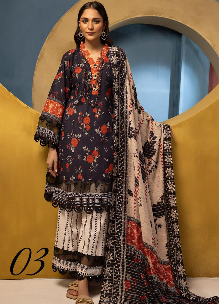 Zarki's By Riaz Arts Printed Khaddar Suits Unstitched 3 Piece RA23ZK D-03 - Winter Collection