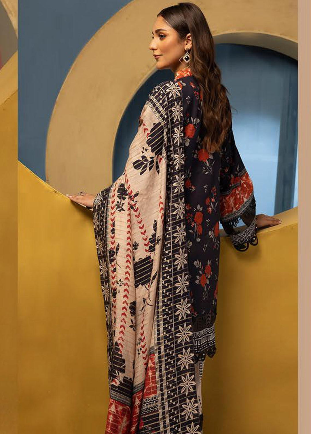 Zarki's By Riaz Arts Printed Khaddar Suits Unstitched 3 Piece RA23ZK D-03 - Winter Collection