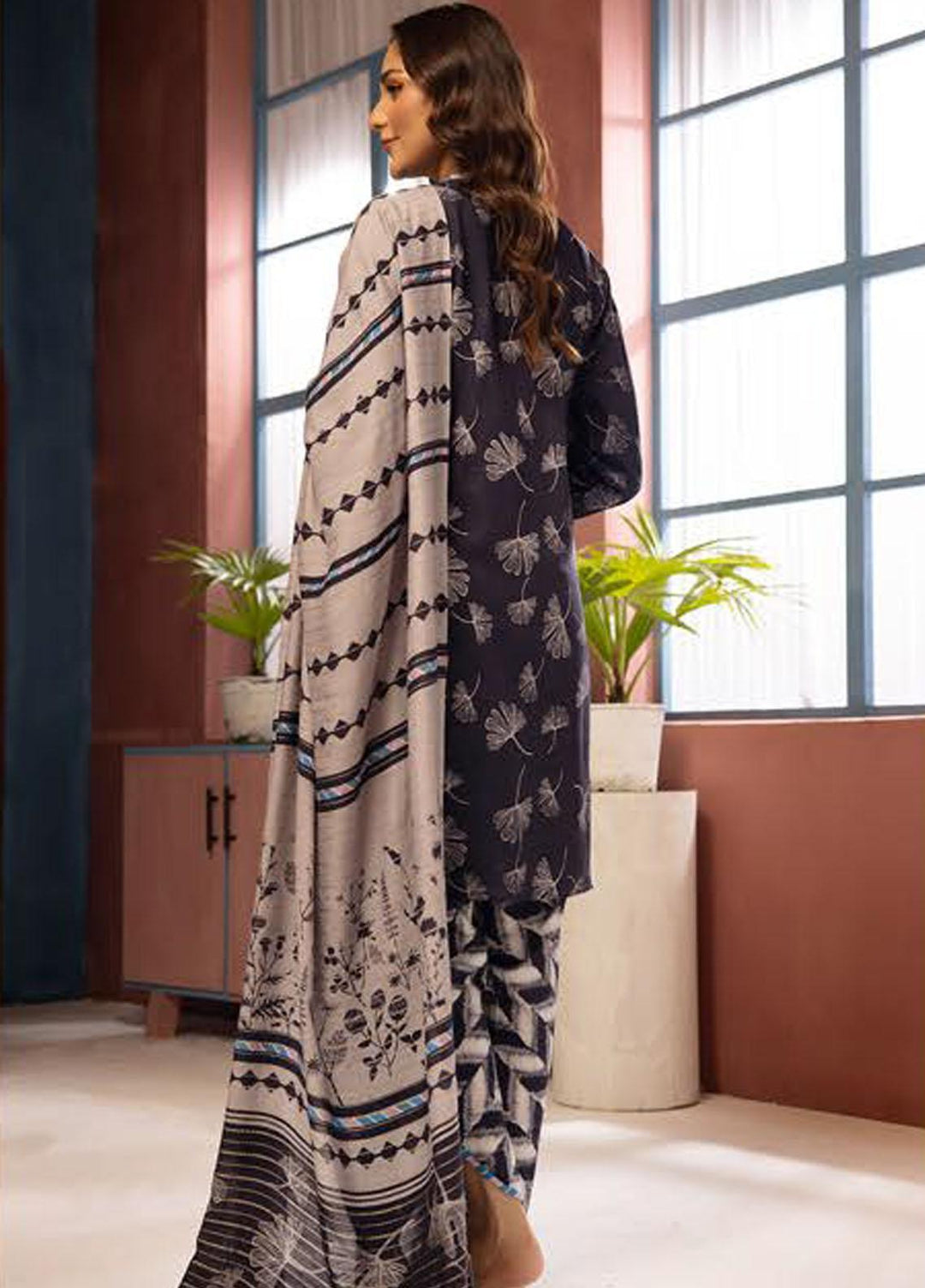 Zarki's By Riaz Arts Printed Khaddar Suits Unstitched 3 Piece RA23ZK D-05 - Winter Collection