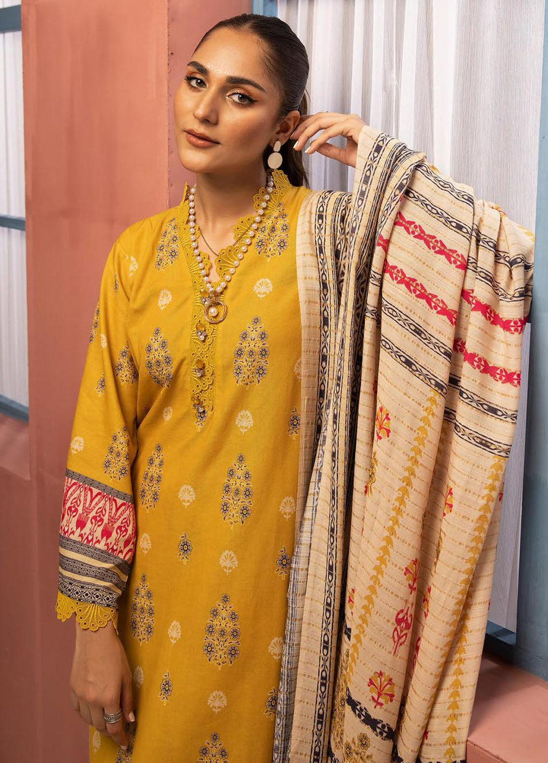 Zarki's By Riaz Arts Printed Khaddar Suits Unstitched 3 Piece RA23ZK D-07 - Winter Collection