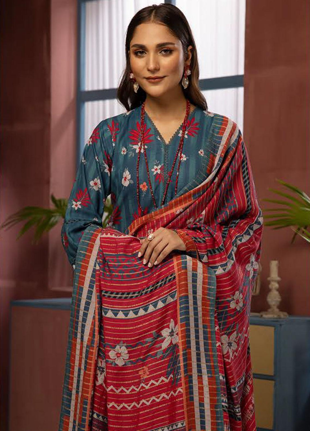 Zarki's By Riaz Arts Printed Khaddar Suits Unstitched 3 Piece RA23ZK D-09 - Winter Collection