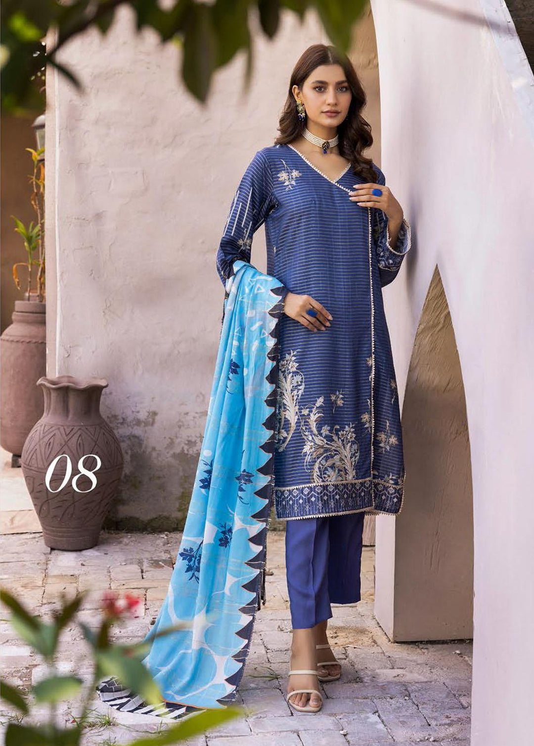 Zarki's by Riaz Arts Printed Viscose Suits Unstitched 3 Piece RA22ZV 08 - Winter Collection