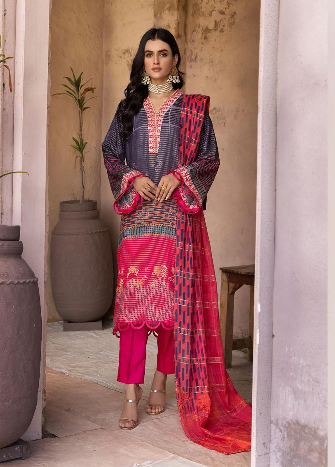 Zarki's by Riaz Arts Printed Viscose Suits Unstitched 3 Piece RA22ZV 09 - Winter Collection