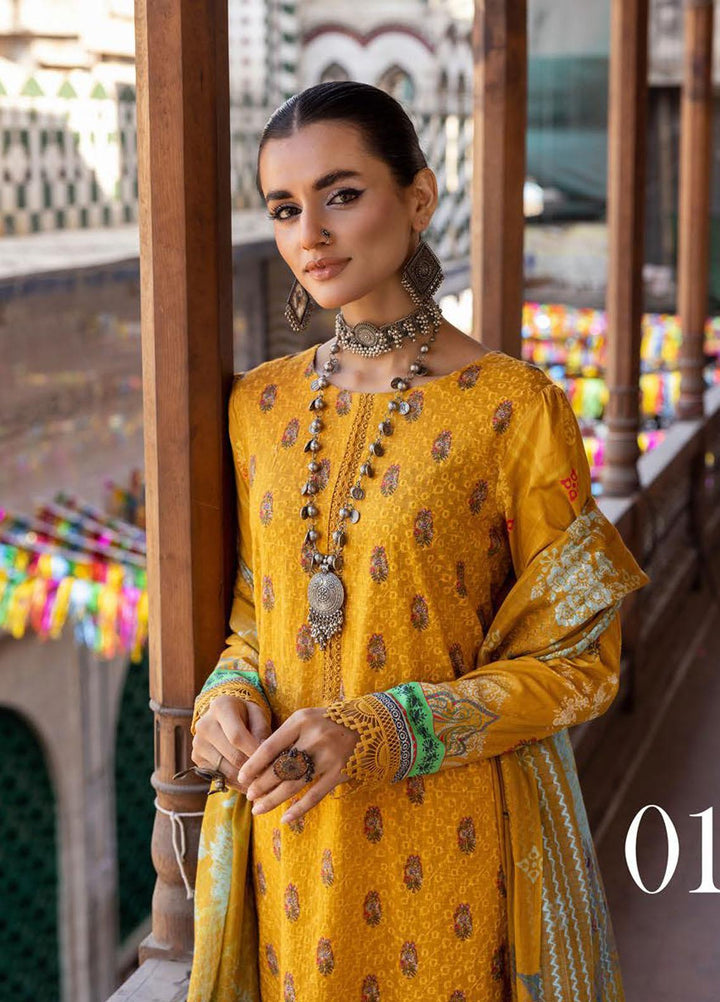 Zarkis By Riaz Arts Printed Chikankari Suits Unstitched 3 Piece RA23Z D-01 - Summer Collection