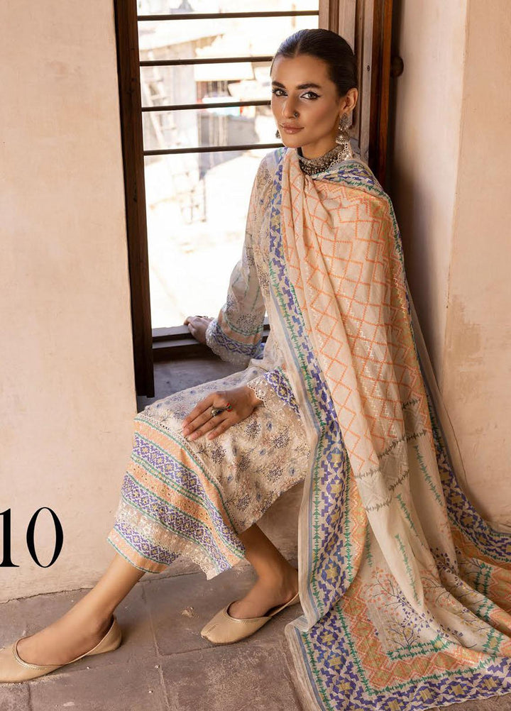 Zarkis By Riaz Arts Printed Chikankari Suits Unstitched 3 Piece RA23Z D-10 - Summer Collection