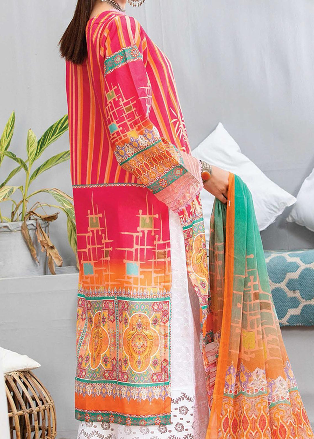 Zarkis by Riaz Arts Printed Lawn Suits Unstitched 3 Piece RA22Z DE-02 - Summer Collection