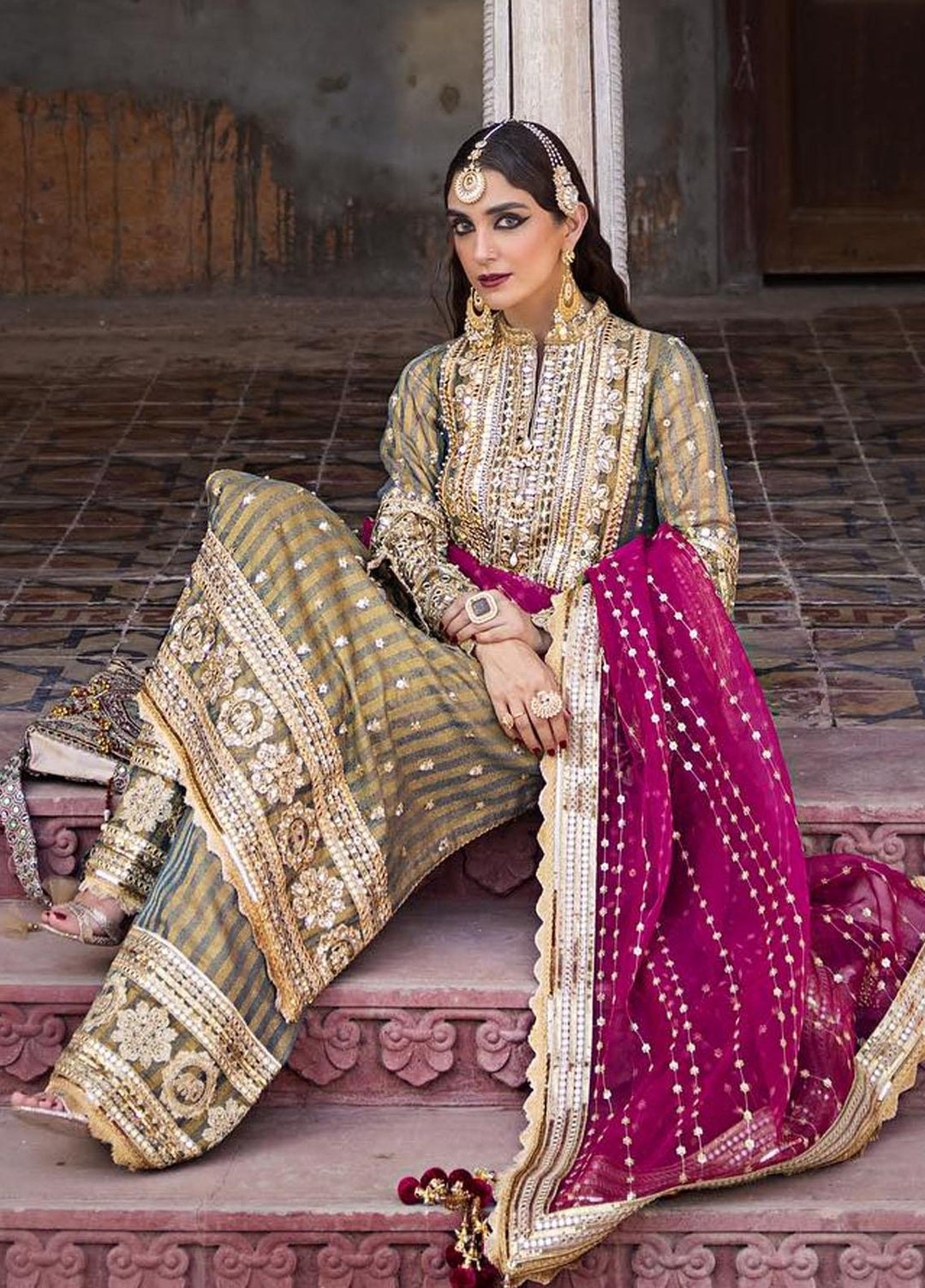 Zarlish by Mohsin Naveed Ranjha Embroidered  Suits Unstitched 3 Piece MNR23-Z4 ZWU-23-26 Nawab Sahiba - Festive Collection