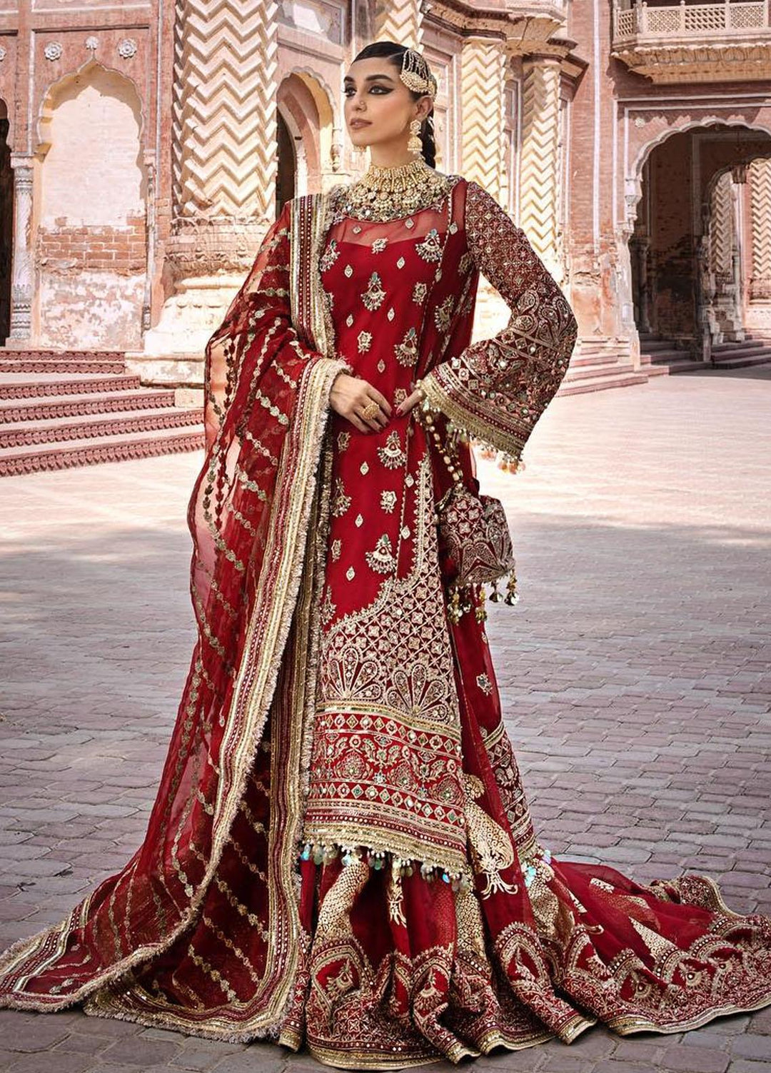 Zarlish by Mohsin Naveed Ranjha Embroidered  Suits Unstitched 3 Piece MNR23-Z4 ZWU-23-27 Biya Begum - Festive Collection