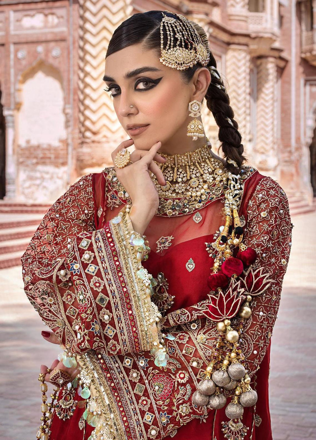 Zarlish by Mohsin Naveed Ranjha Embroidered  Suits Unstitched 3 Piece MNR23-Z4 ZWU-23-27 Biya Begum - Festive Collection