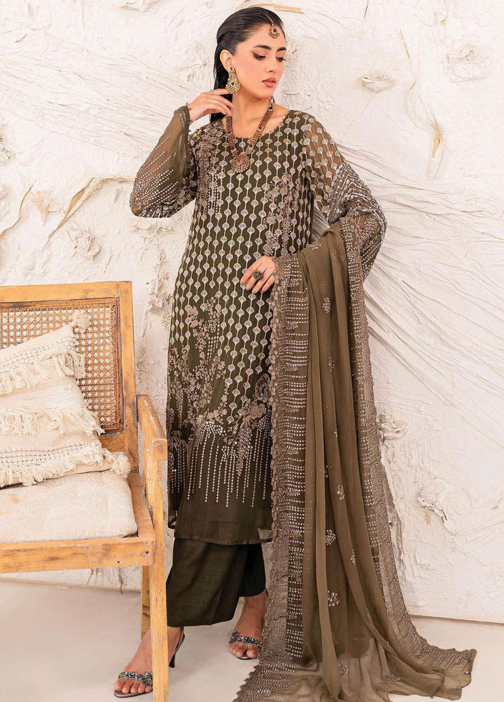 Zarposh By Charizma Embroidered Chiffon Suits Unstitched 3 Piece CRZ23ZP CZP3-02 - Formal Collection