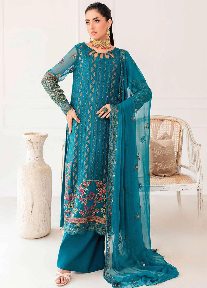 Zarposh By Charizma Embroidered Chiffon Suits Unstitched 3 Piece CRZ23ZP CZP3-04 - Formal Collection