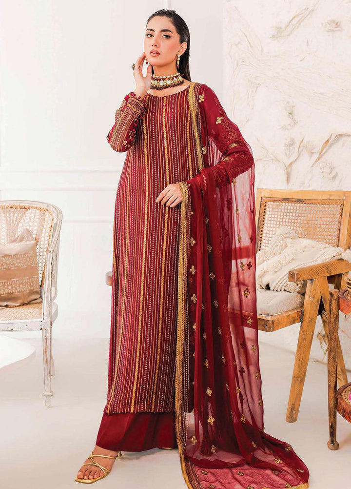 Zarposh By Charizma Embroidered Chiffon Suits Unstitched 3 Piece CRZ23ZP CZP3-05 - Formal Collection