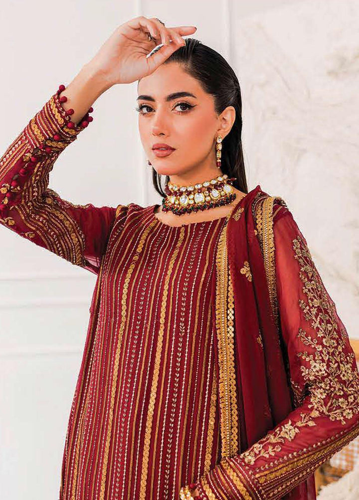 Zarposh By Charizma Embroidered Chiffon Suits Unstitched 3 Piece CRZ23ZP CZP3-05 - Formal Collection