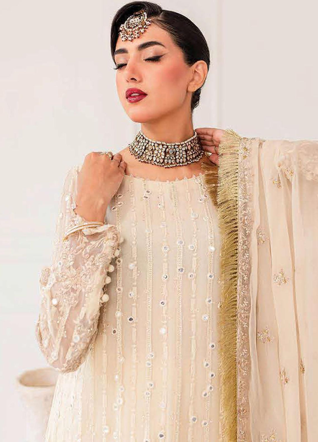 Zarposh By Charizma Embroidered Chiffon Suits Unstitched 3 Piece CRZ23ZP CZP3-07 - Formal Collection