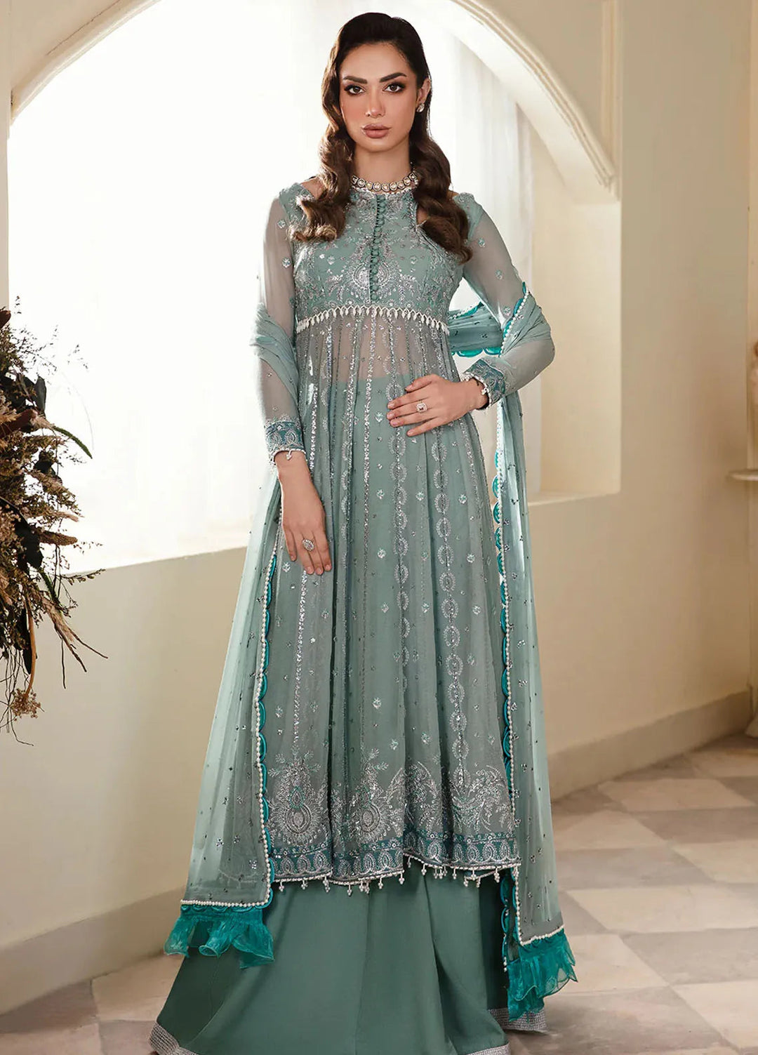 Zarposh Pret Embroidered Chiffon 3 Piece Suit Abroo