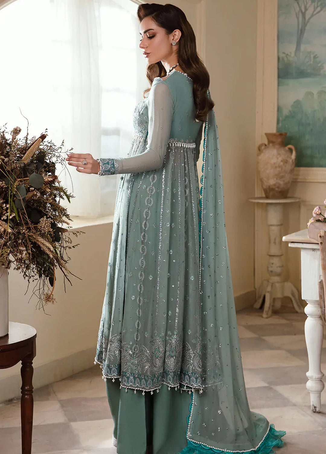 Zarposh Pret Embroidered Chiffon 3 Piece Suit Abroo