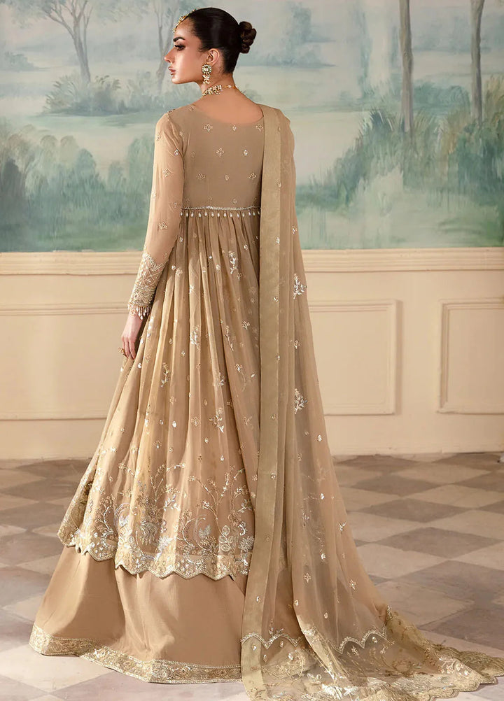 Zarposh Pret Embroidered Chiffon 3 Piece Suit Mehru