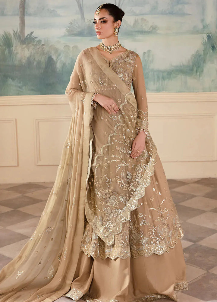 Zarposh Pret Embroidered Chiffon 3 Piece Suit Mehru