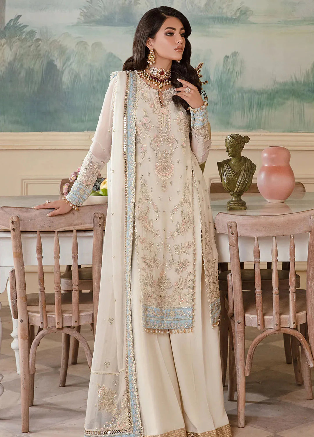 Zarposh Pret Embroidered Chiffon 3 Piece Suit Shafaq