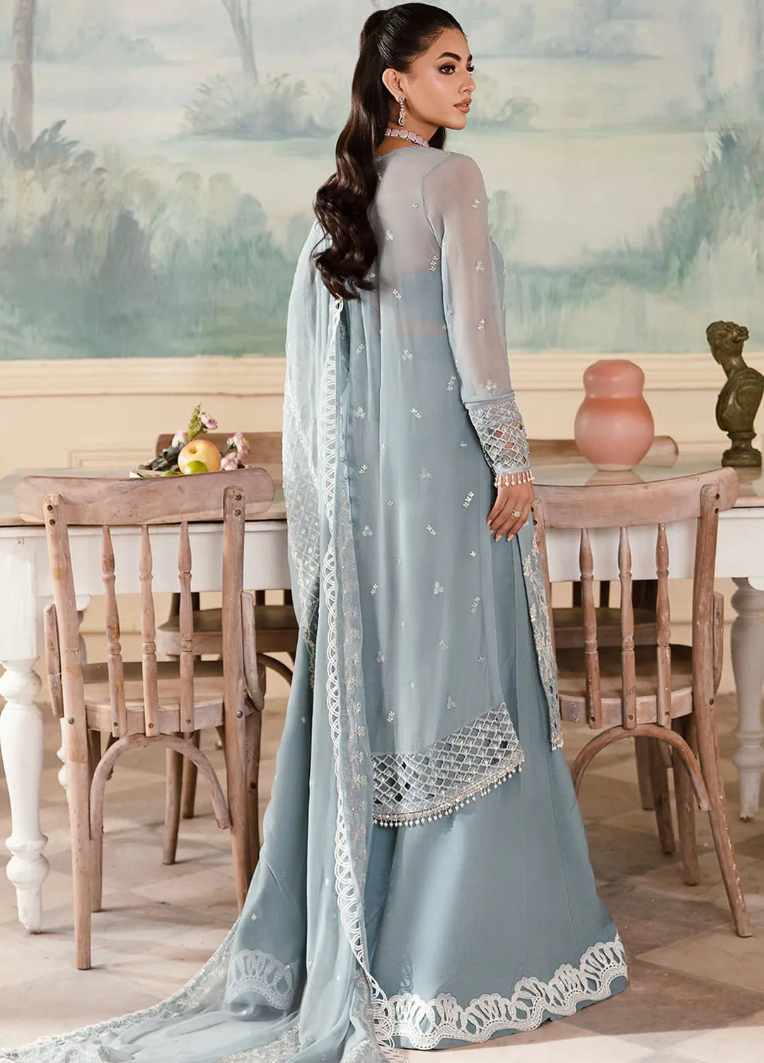 Zarposh Unstitched Embroidered Chiffon 3 Piece Suits ZP26UF Shanze - Festive Collection