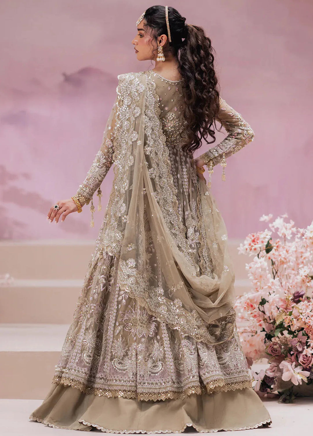 Zarposh Pret Embroidered Net 3 Piece Suit Zaib