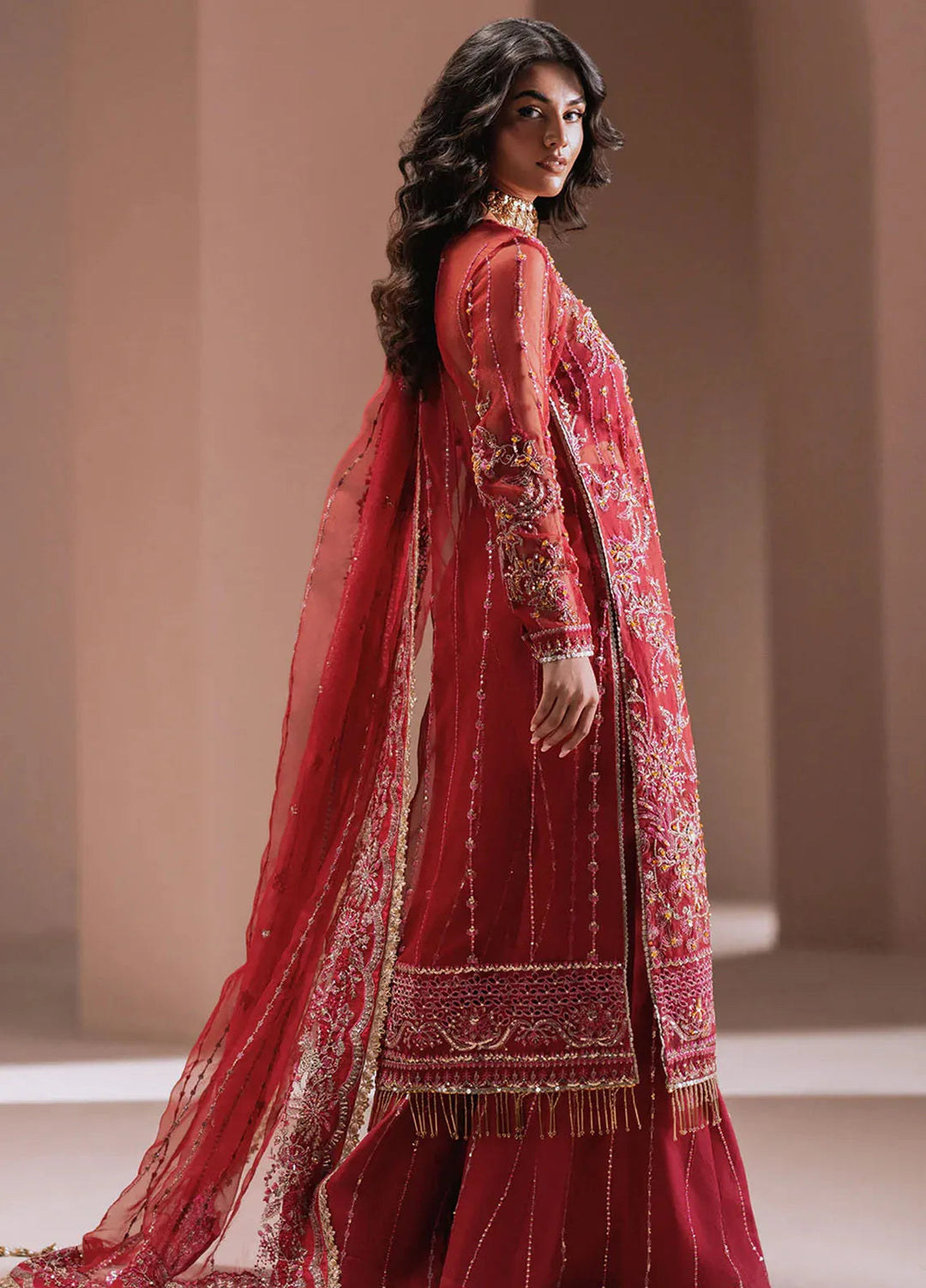 Zarposh Pret Embroidered Organza 3 Piece Suit Alaya