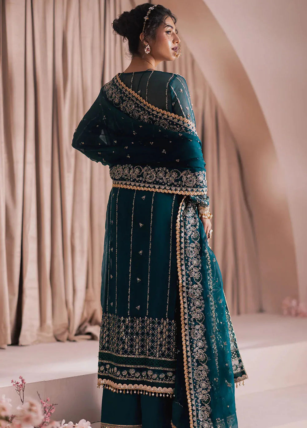 Zarposh Pret Embroidered Organza 3 Piece Suit Firaaq
