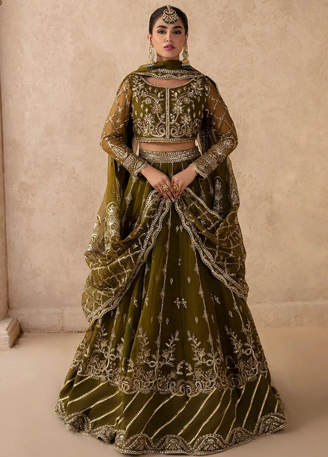 Zarposh Pret Embroidered Organza 3 Piece Suit Maya