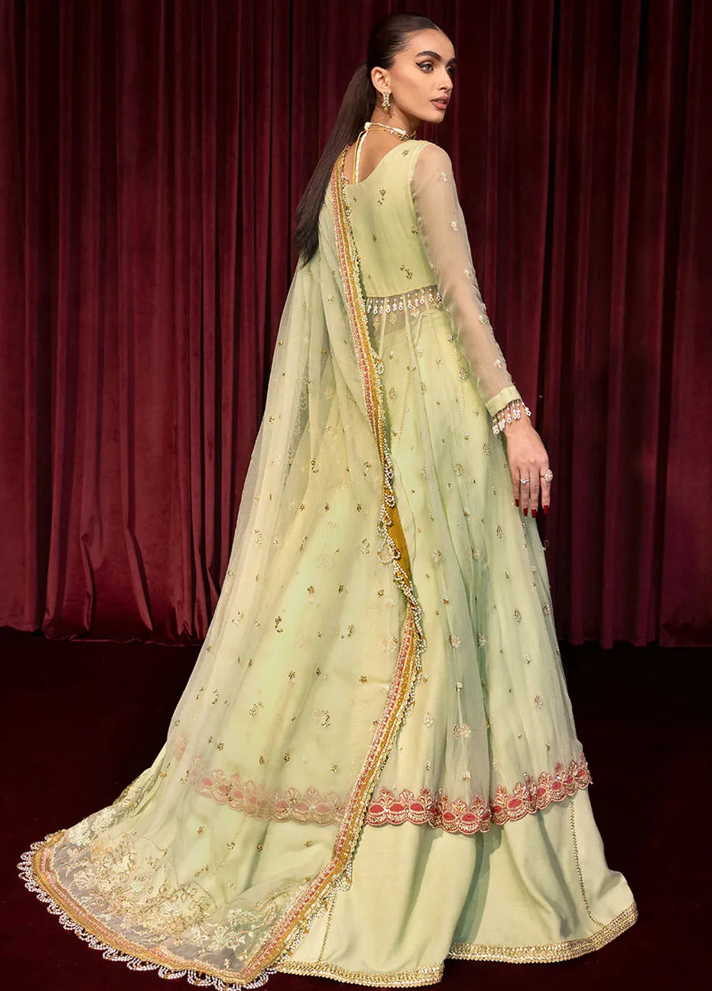Embroidered Raw Silk 3 Piece Suit