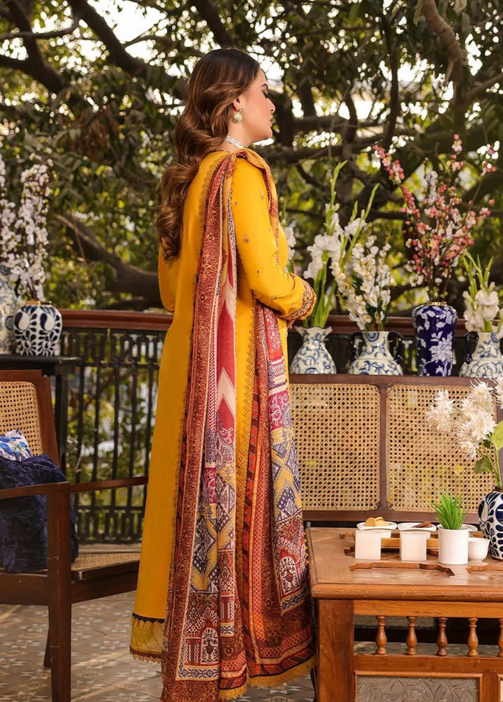 Zarq Barq By Asim Jofa Embroidered Cambric Unstitched Suit 3 Piece AJ23ZB AJZB-01 - Eid Collection