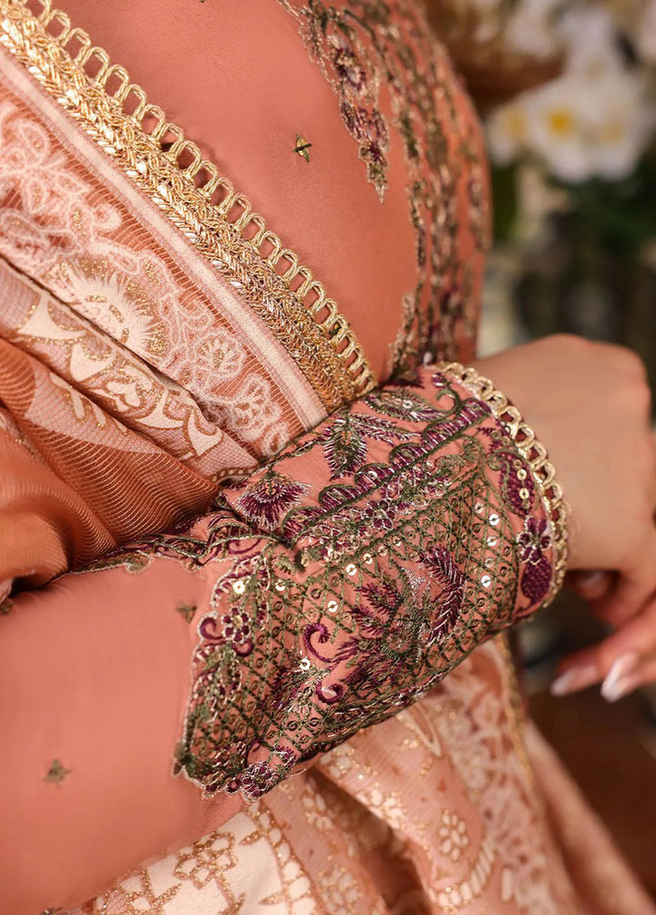 Zarq Barq By Asim Jofa Embroidered Cambric Unstitched Suit 3 Piece AJ23ZB AJZB-23 - Eid Collection