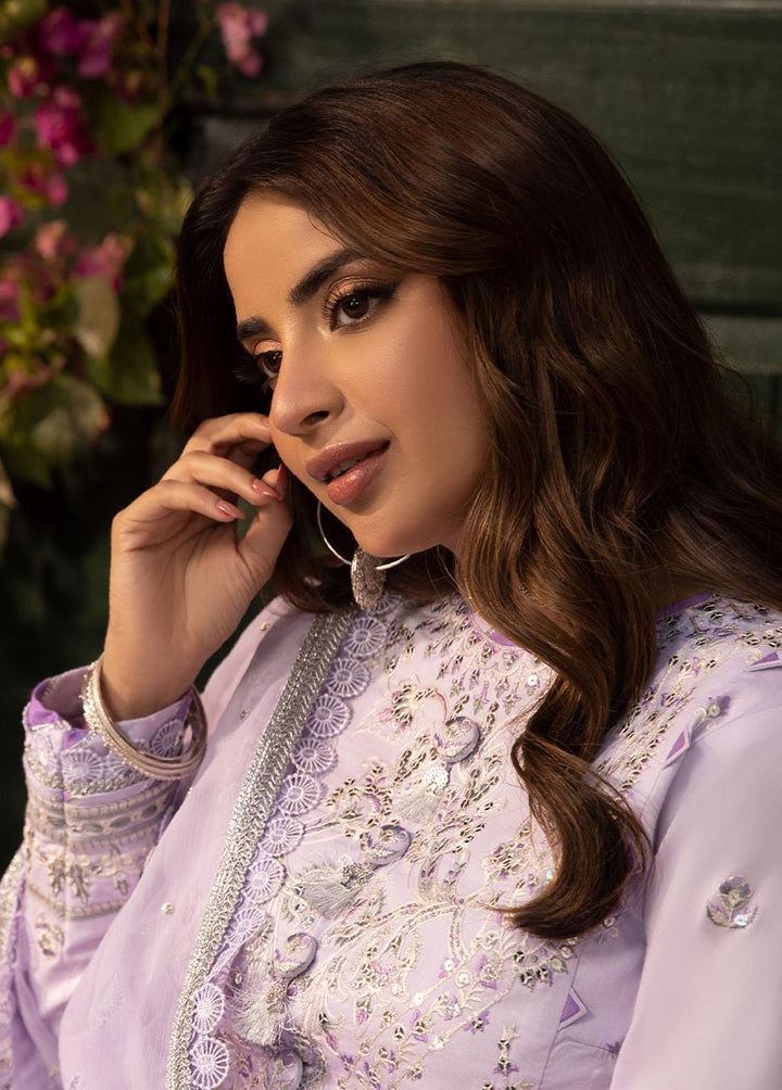 Zarq Barq By Asim Jofa Embroidered Cambric Suits Unstitched 3 Piece AJ23ZB AJZB-08 - Eid Collection