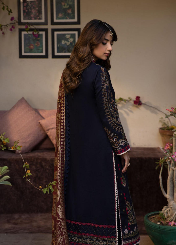 Zarq Barq By Asim Jofa Embroidered Cambric Suits Unstitched 3 Piece AJ23ZB AJZB-22 - Eid Collection