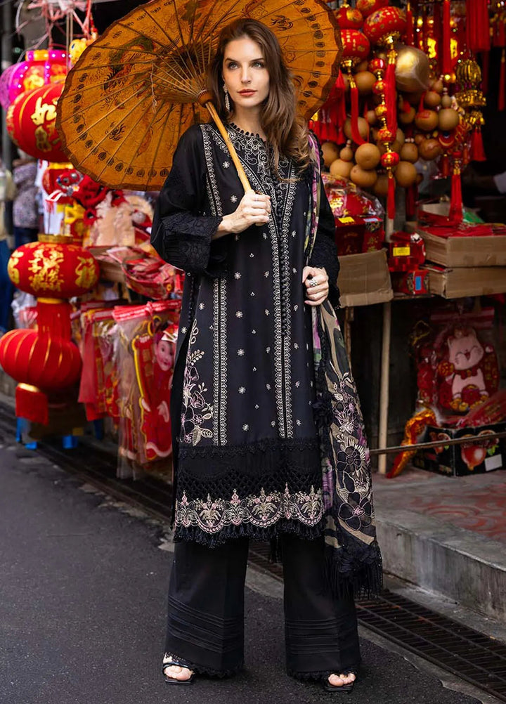 Zarqash Embroidered Lawn Suit Unstitched 3 Piece ZRQ25LL ZQLU 001 Eliana - Summer Collection