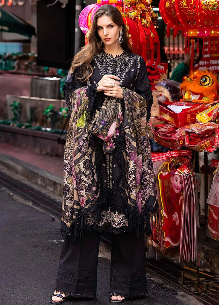 Zarqash Embroidered Lawn Suit Unstitched 3 Piece ZRQ25LL ZQLU 001 Eliana - Summer Collection