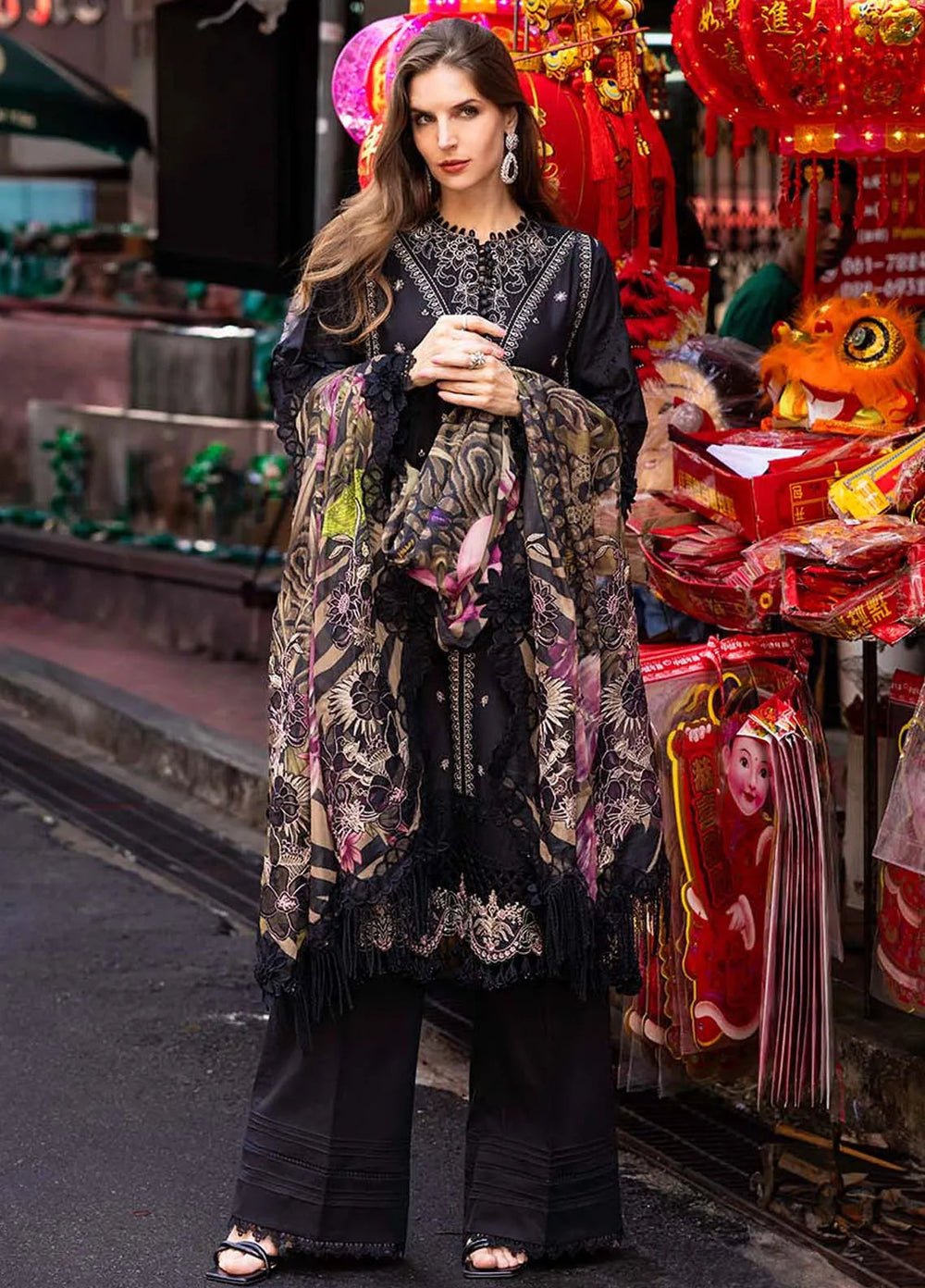 Zarqash Embroidered Lawn Suit Unstitched 3 Piece ZRQ25LL ZQLU 001 Eliana - Summer Collection