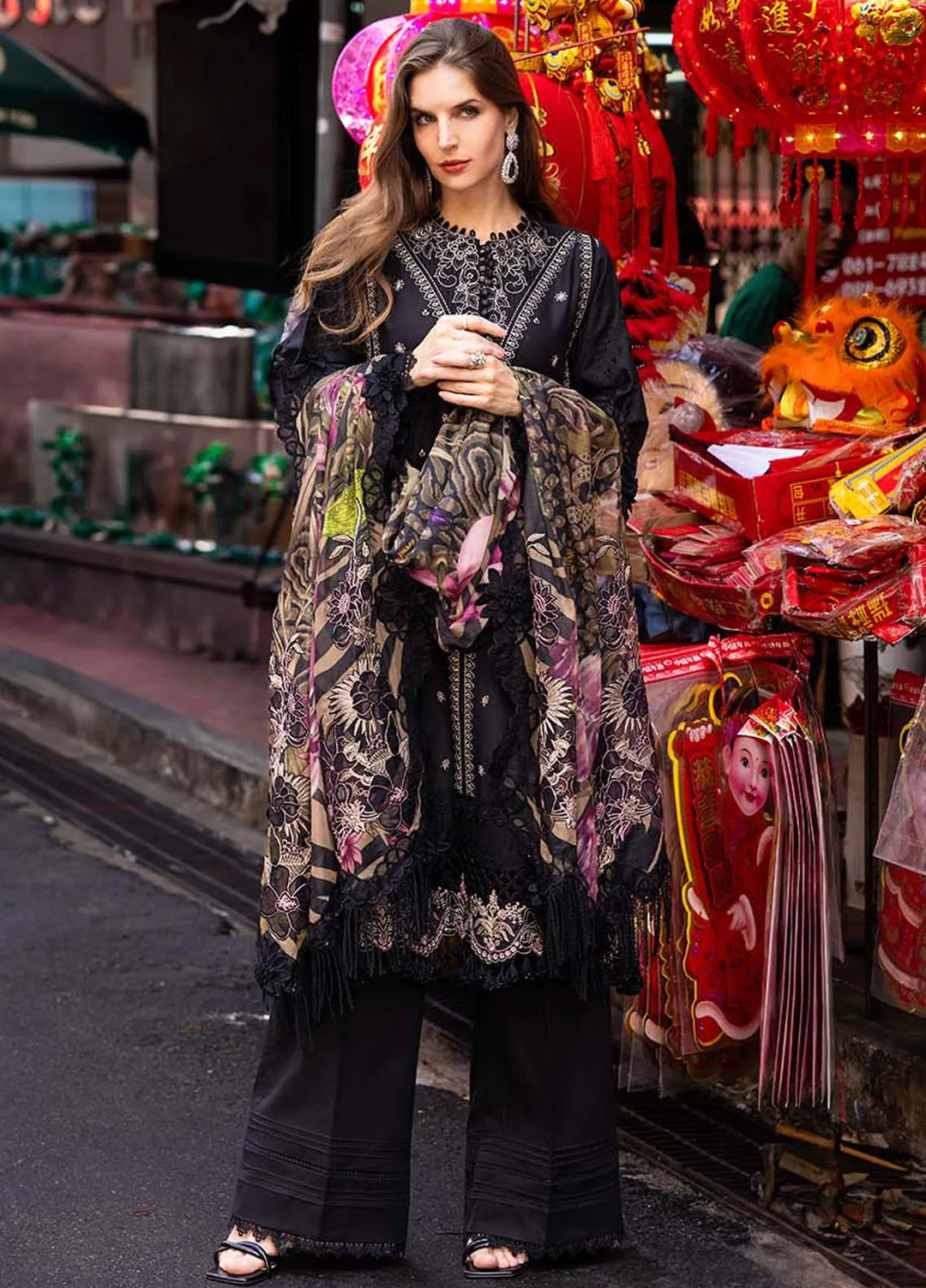 Zarqash Embroidered Lawn Suit Unstitched 3 Piece ZRQ25LL ZQLU 001 Eliana - Summer Collection