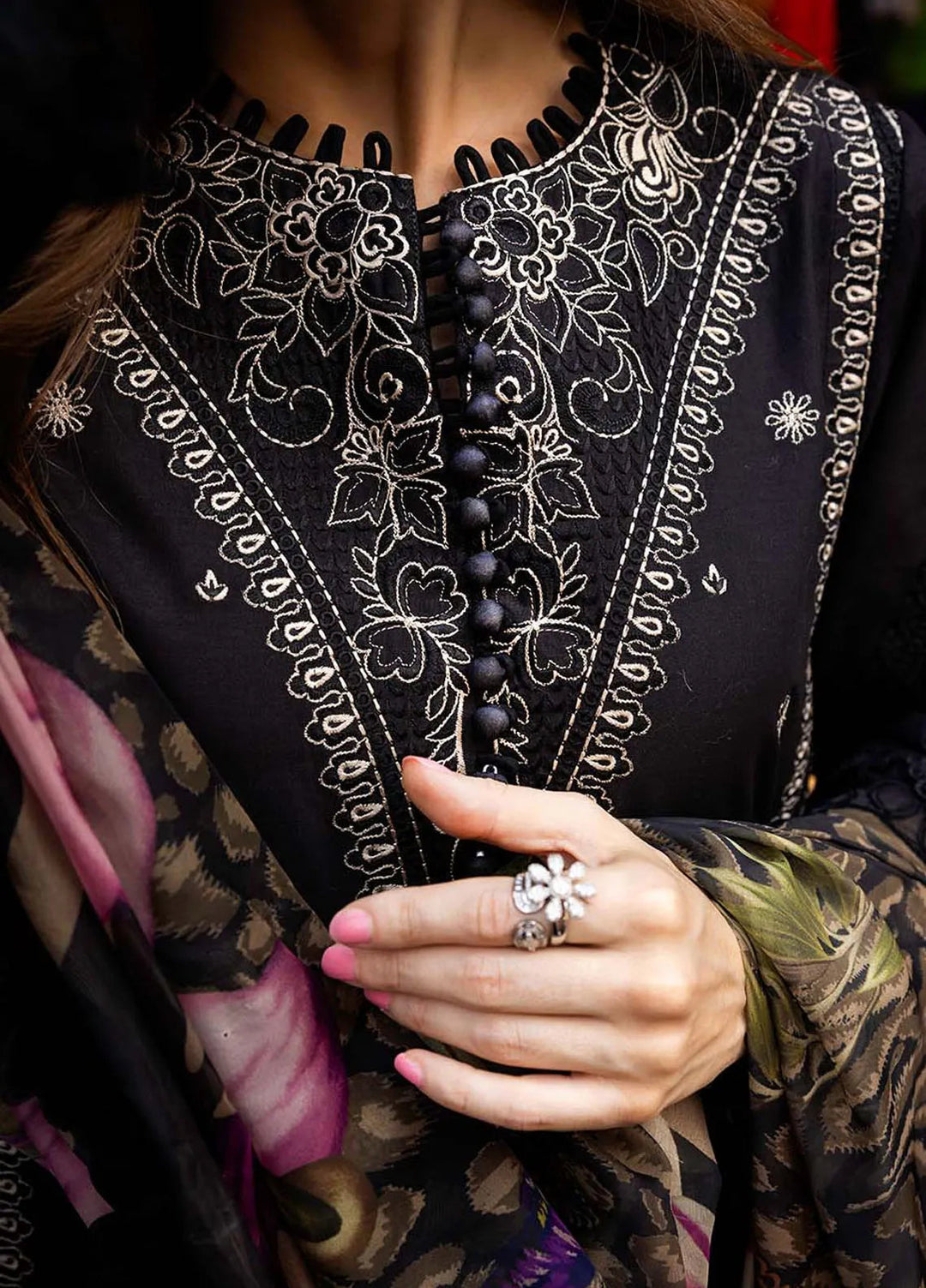 Zarqash Embroidered Lawn Suit Unstitched 3 Piece ZRQ25LL ZQLU 001 Eliana - Summer Collection