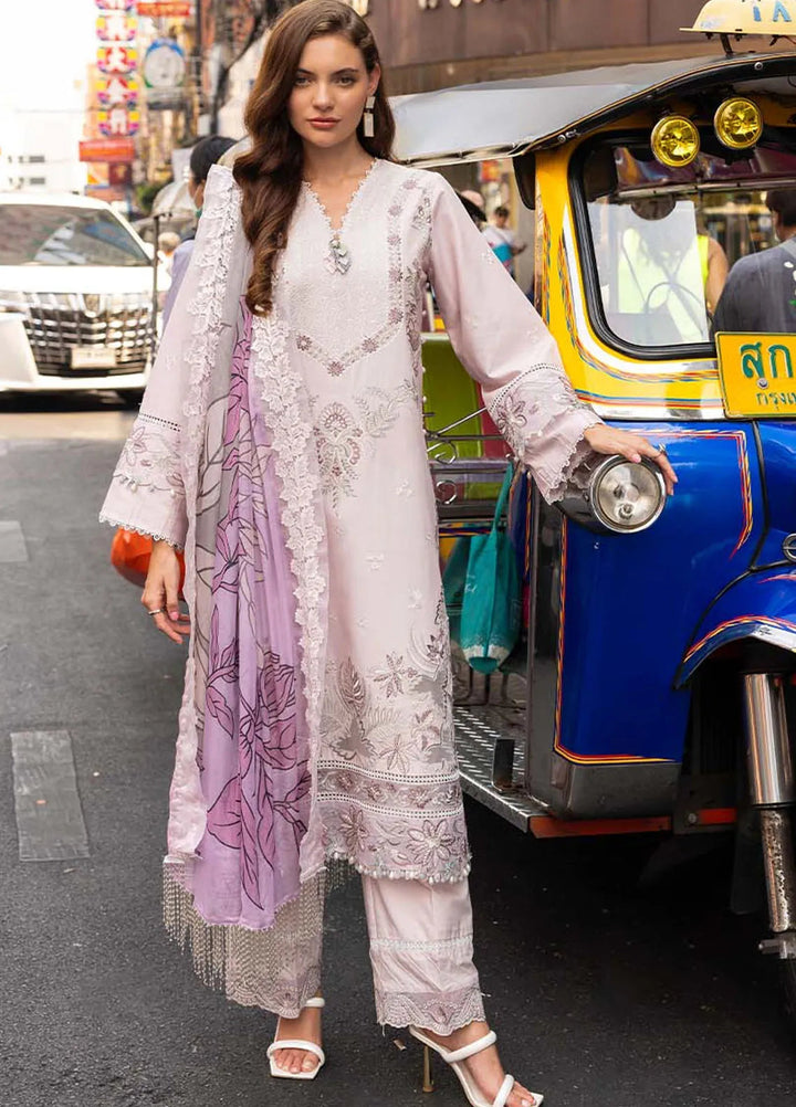 Zarqash Embroidered Lawn Suit Unstitched 3 Piece ZRQ25LL ZQLU 0010 Elsa - Summer Collection