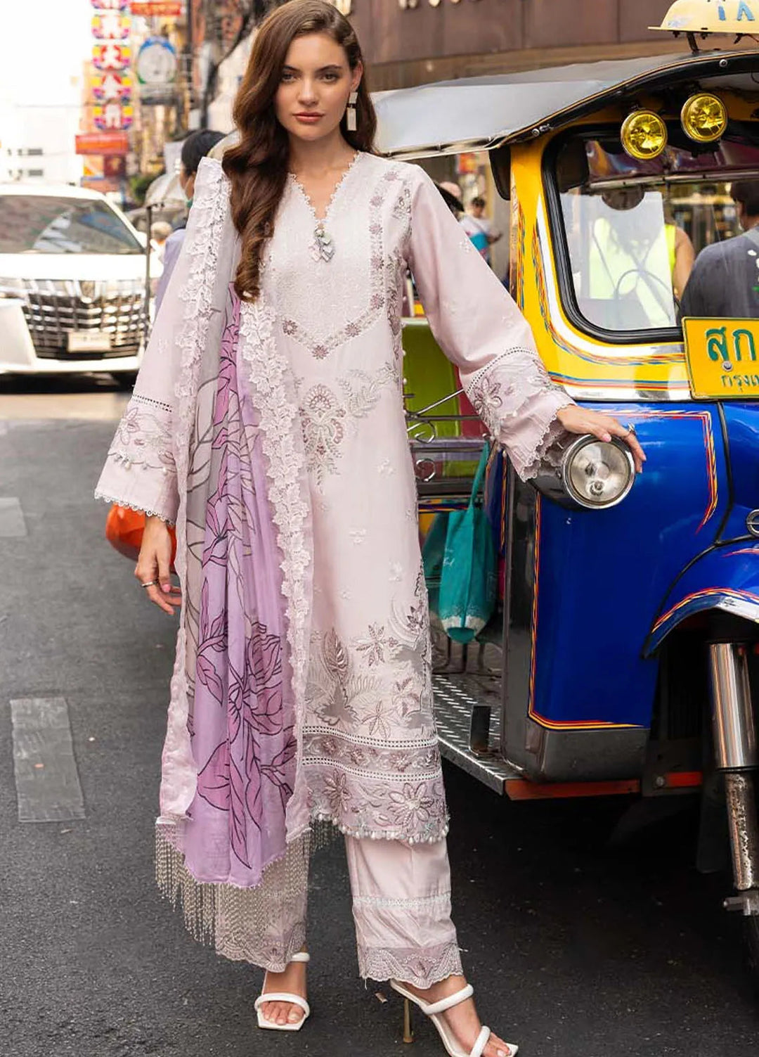 Zarqash Embroidered Lawn Suit Unstitched 3 Piece ZRQ25LL ZQLU 0010 Elsa - Summer Collection