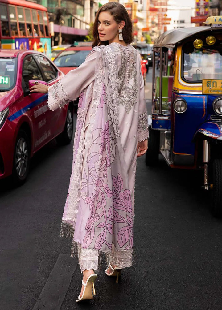 Zarqash Embroidered Lawn Suit Unstitched 3 Piece ZRQ25LL ZQLU 0010 Elsa - Summer Collection