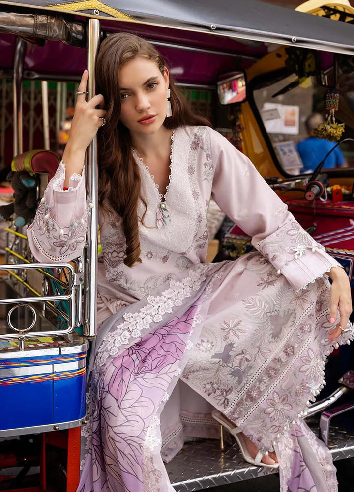 Zarqash Embroidered Lawn Suit Unstitched 3 Piece ZRQ25LL ZQLU 0010 Elsa - Summer Collection