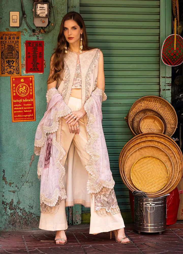 Zarqash Embroidered Lawn Suit Unstitched 3 Piece ZRQ25LL ZQLU 002 Ambrose - Summer Collection