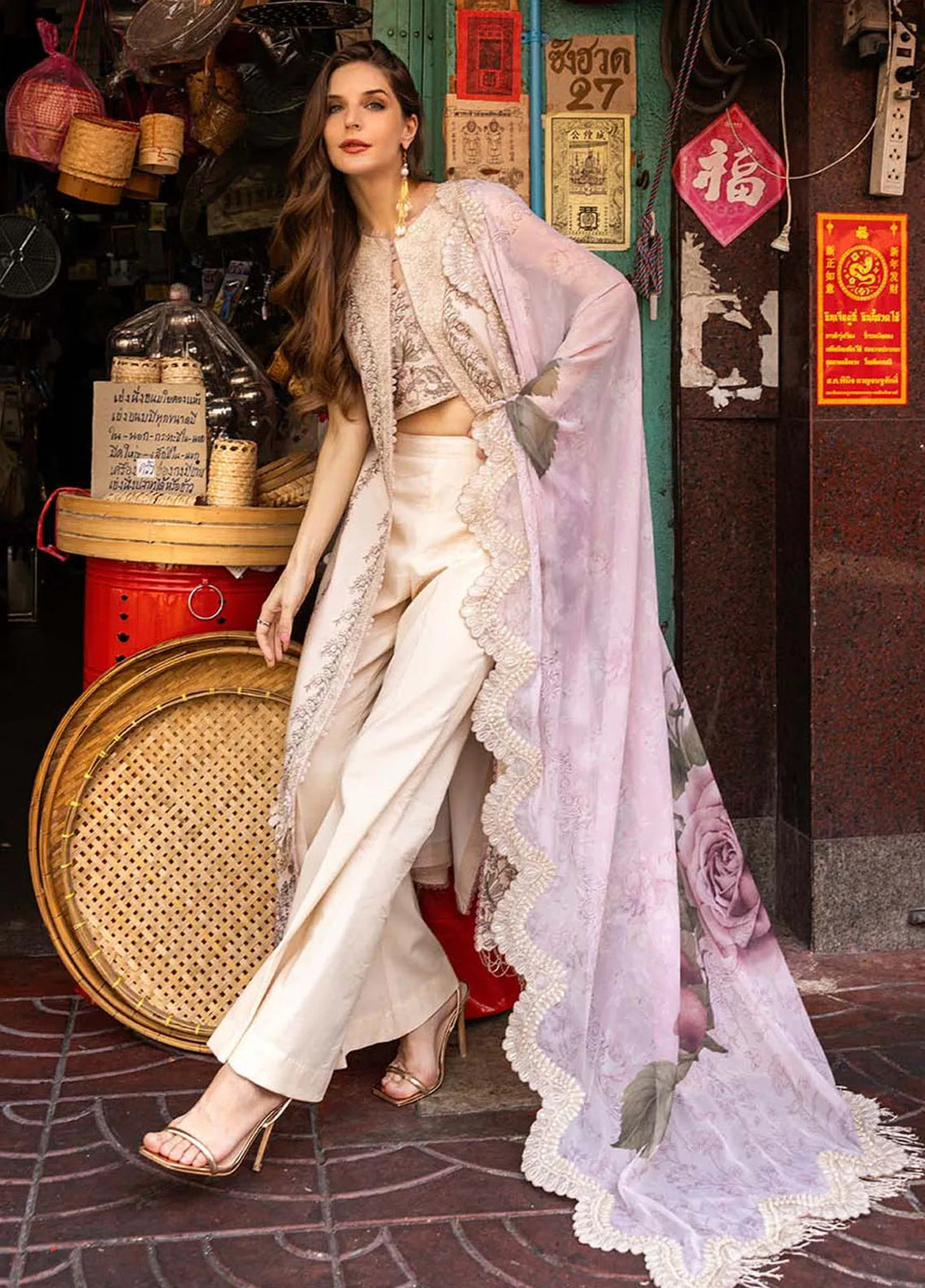 Zarqash Embroidered Lawn Suit Unstitched 3 Piece ZRQ25LL ZQLU 002 Ambrose - Summer Collection