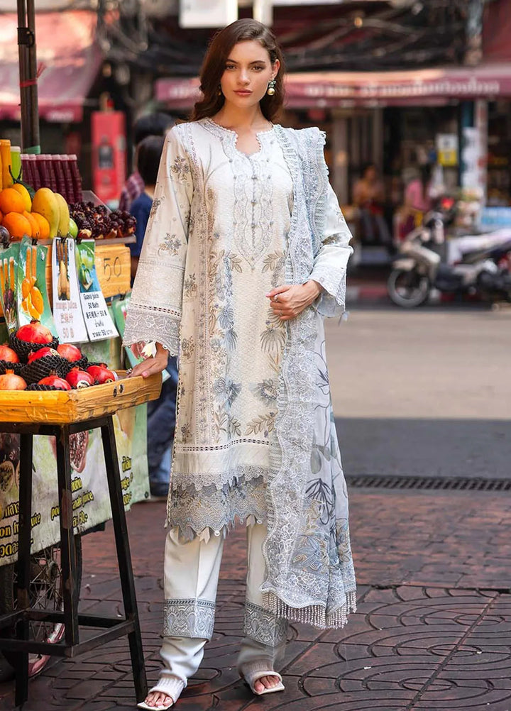 Zarqash Embroidered Lawn Suit Unstitched 3 Piece ZRQ25LL ZQLU 003 Anne - Summer Collection