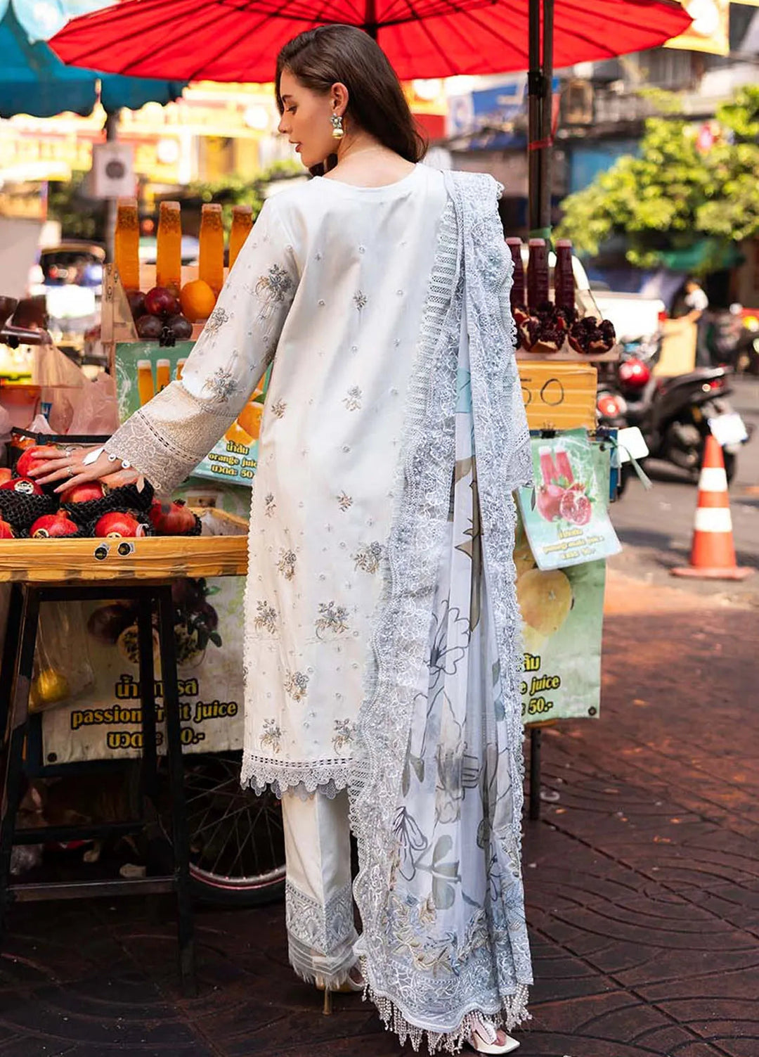 Zarqash Embroidered Lawn Suit Unstitched 3 Piece ZRQ25LL ZQLU 003 Anne - Summer Collection