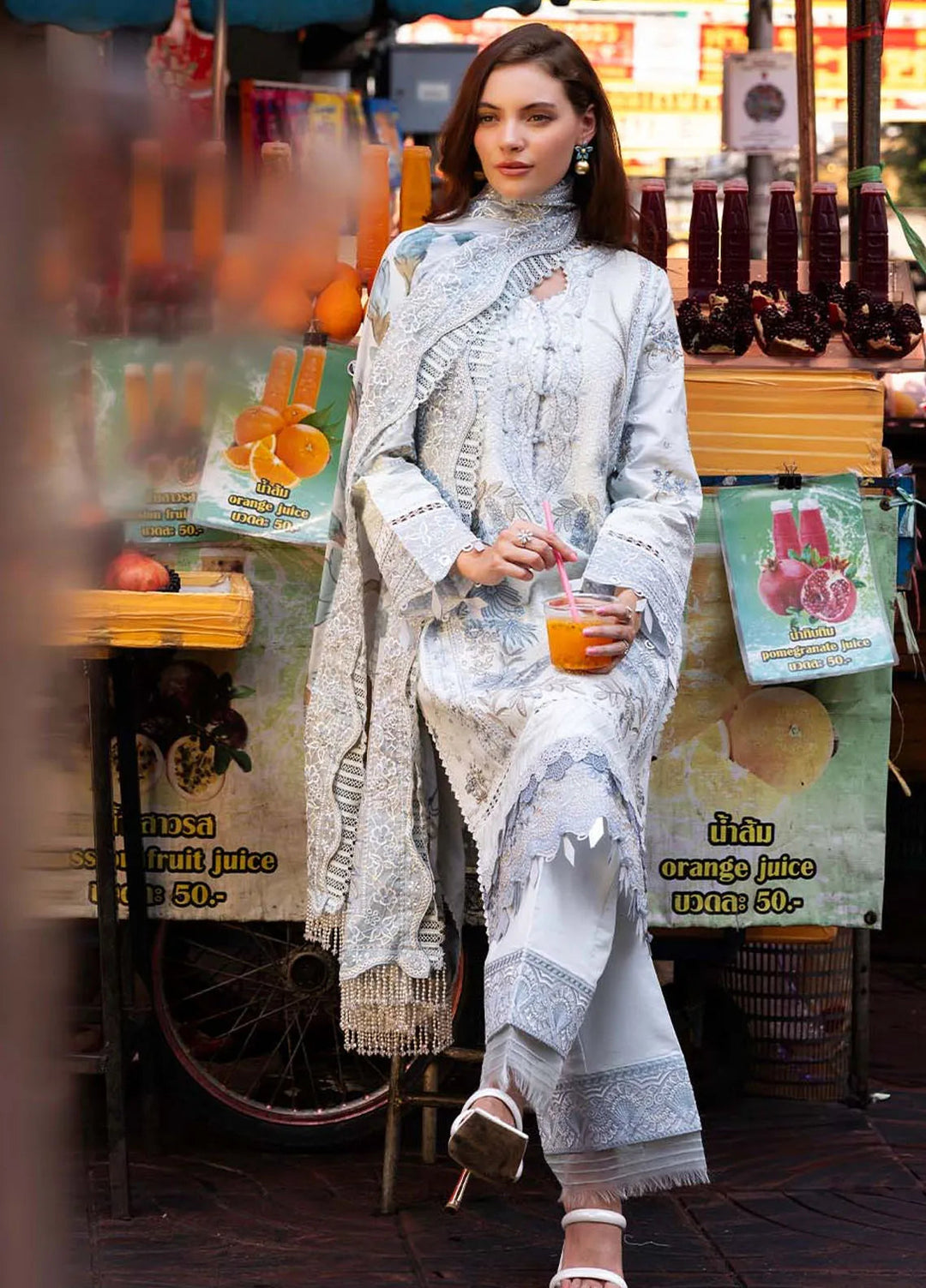 Zarqash Embroidered Lawn Suit Unstitched 3 Piece ZRQ25LL ZQLU 003 Anne - Summer Collection
