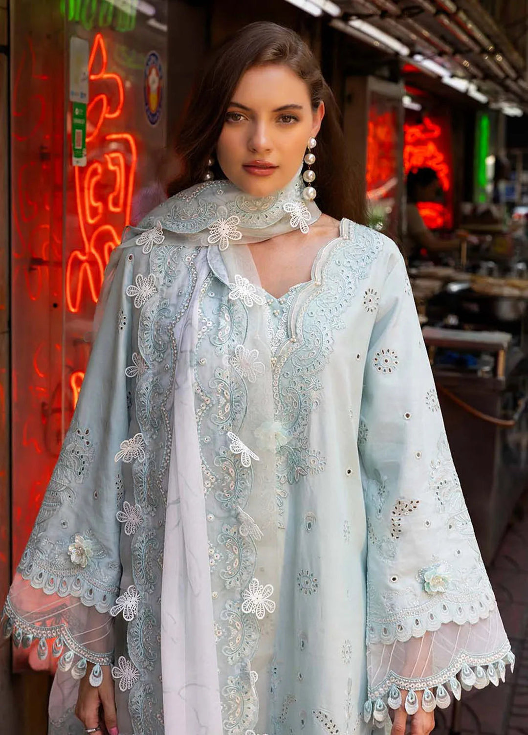 Zarqash Embroidered Lawn Suit Unstitched 3 Piece ZRQ25LL ZQLU 004 Cecily - Summer Collection