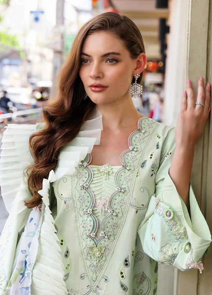 Zarqash Embroidered Lawn Suit Unstitched 3 Piece ZRQ25LL ZQLU 005 Ellis - Summer Collection